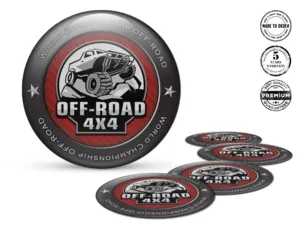 Rim Stickers Version Stylish Domed Design